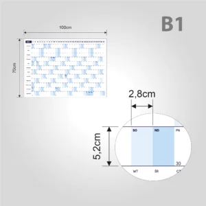 planer kalendarz ścienny z logo b1 poziomy suchościeralny papierowy